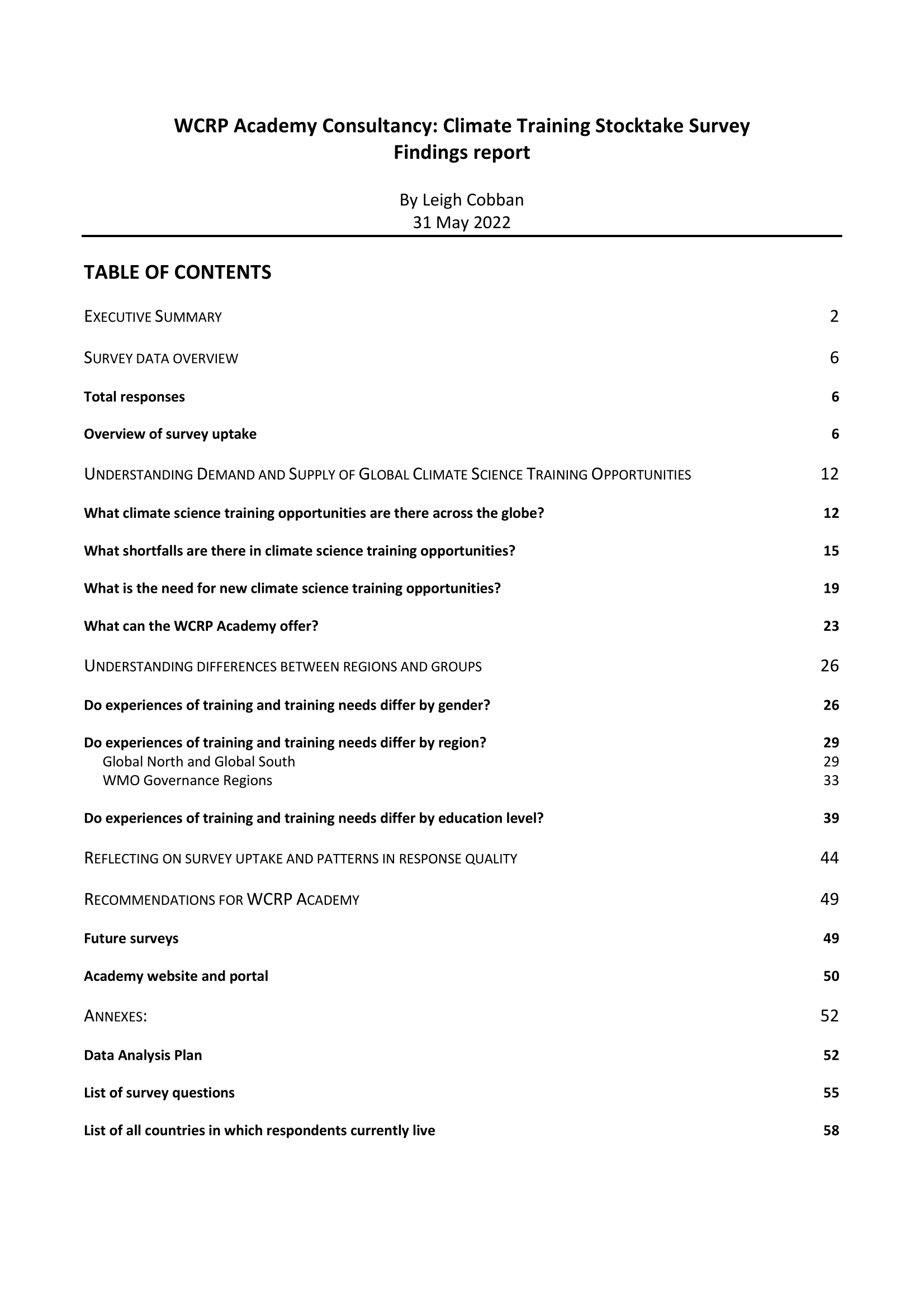 Academy FirstStocktakeSurvey FinalFindings 31 May 2022-01 page 1 image