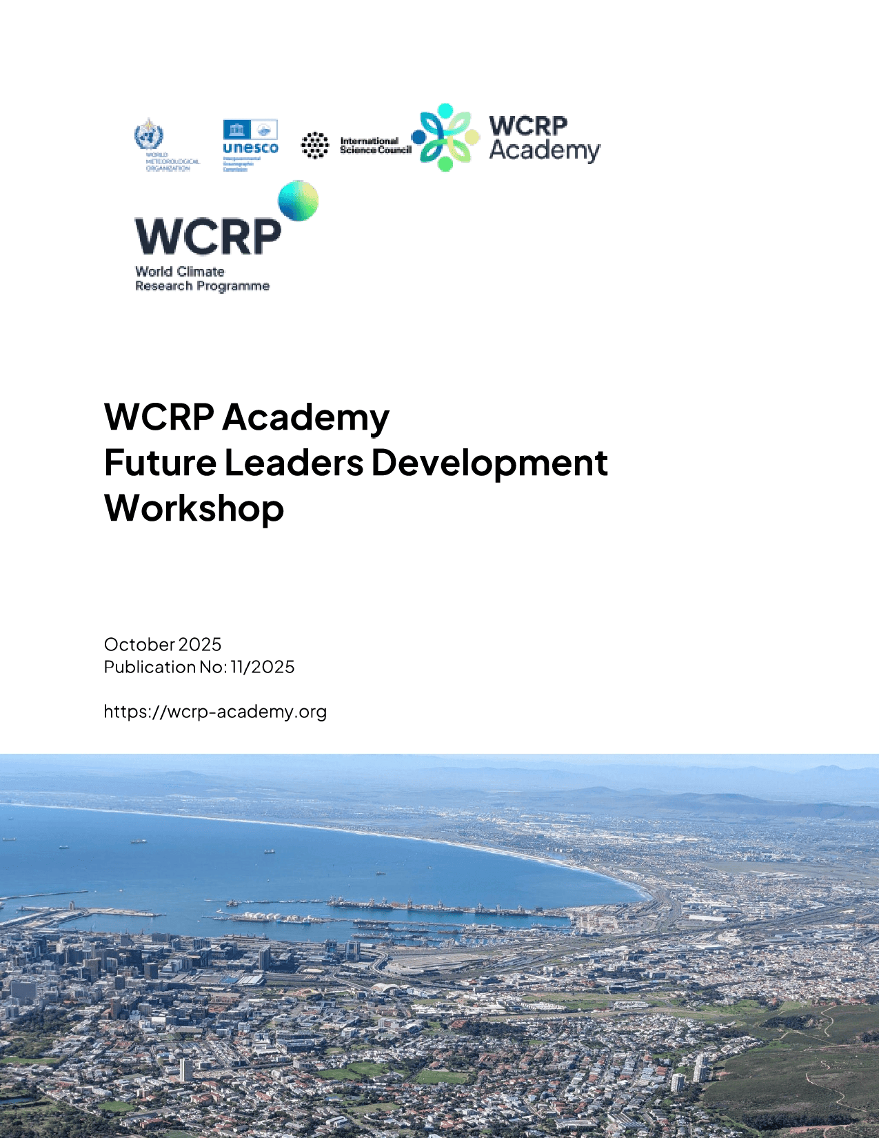 WCRP Academy Future Leaders Development Workshop Front page